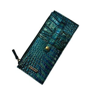 Ombré Melbourne Collection Zesty Green Leather Credit Card Wallet